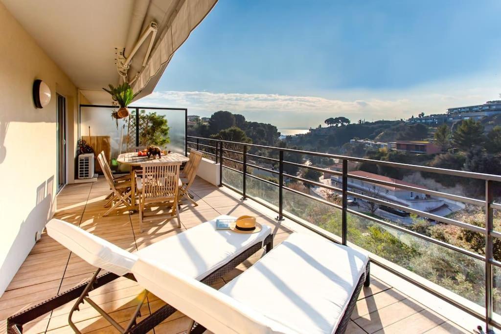 Apartment L8 Calm, Panoramic Sea View Withterrace, Parking & Ac Saint-Laurent-du-Var